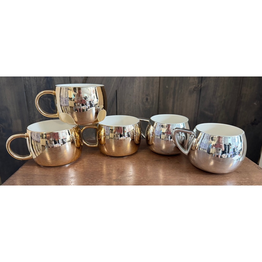 Starbucks‎ City 2013 Mug Gold Silver Mugs Electroplate Set of 5